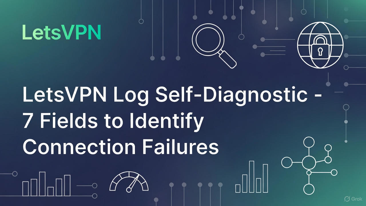 LetsVPN日志自助排查：7字段定位连接失败